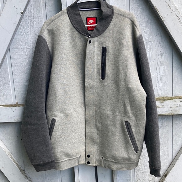 Nike Other - Nike Gray and Dark Gray Bomber Jacket